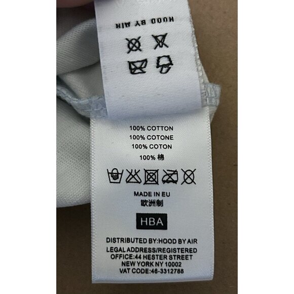 Hood By Air HBA Blue 1969 Short Sleeve Tshirt Size Large Mens Rare - Picture 9 of 9